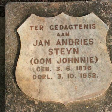 STEYN Jan Andries 1876-1952