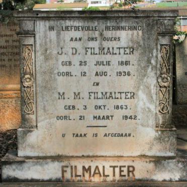 FILMALTER J.D. 1861-1936 &amp; M.M. 1863-1942