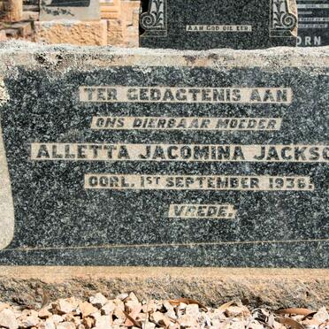 JACKSON Aletta Jacomina -1936
