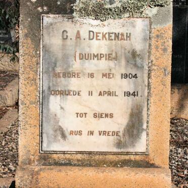 DEKENAH C.H. 1904-1941