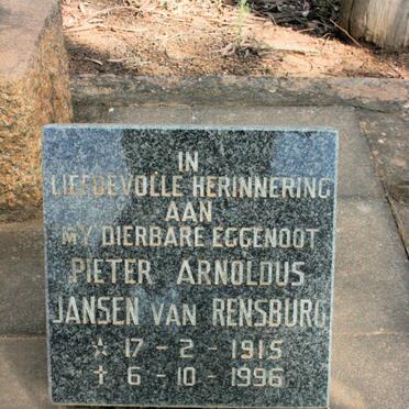RENSBURG Stephanus Esajes, van 1883-1952 &amp; Emmie 1893-1969 :: JANSEN VAN RENSBURG Pieter Arnoldus 1915-1996 