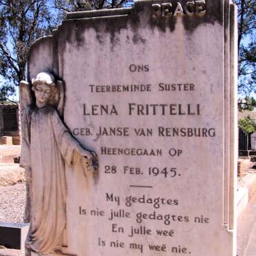 FRITTELLI Lena neé JANSE VAN RENSBURG -1945