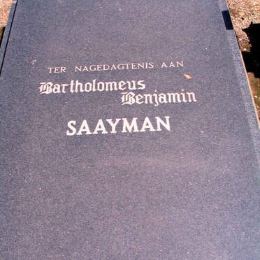 SAAYMAN Bartholomeus Benjamin