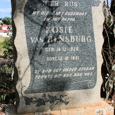 RENSBURG Kosie, van 1926-1951