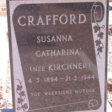 CRAFFORD Susanna Catharina neé KIRSCHNER 1894-1944