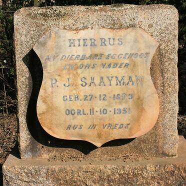 SAAYMAN P.J. 1839-1951