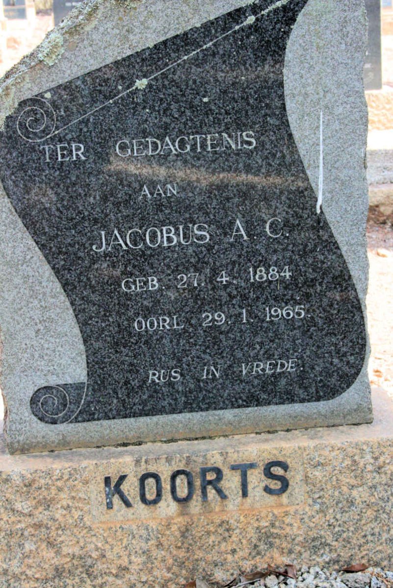 KOORTS Jacobus A.C. 1884-1965