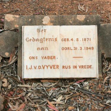 VYVER I.J., van der 1871-1949