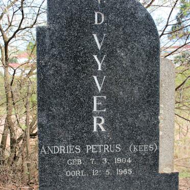 VYVER Andries Petrus, van der 1904-1965