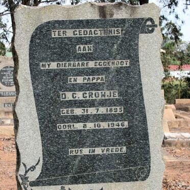 CRONJE D.C. 1895-1946