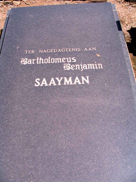 SAAYMAN Bartholomeus Benjamin