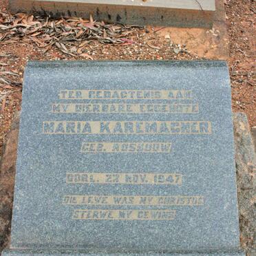 KAREMACHER Maria neé ROSSOUW -1947