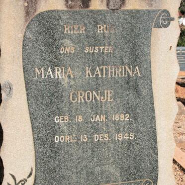 CRONJE Maria Cathrina 1892-1945