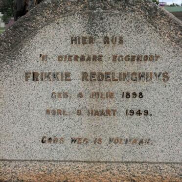 REDELINGHUYS Frikkie 1898-1949