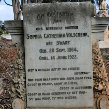 VOLSCHENK Sophia Catherina neé SWART 1864-1922