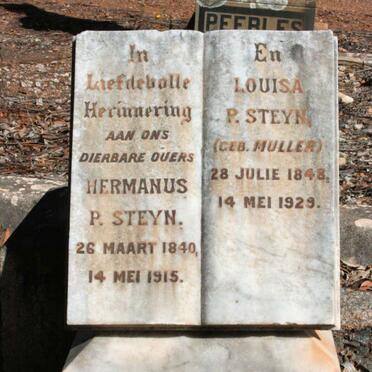 STEYN Hermanus P. 1840-1915 &amp; Louisa P. MULLER 1848-1929