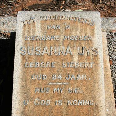 UYS Susanna neé SIEBERT