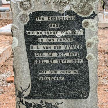 VYVER B.L., van der 1872-1927