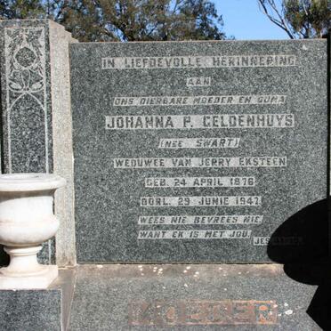 GELDENHUYS Johanna P. neé SWART formerly EKSTEEN 1876-1947