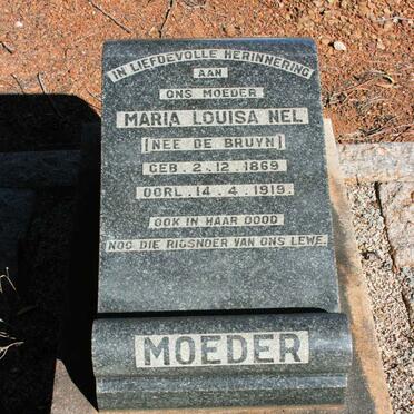 NEL Maria Louisa neé DE BRUYN 1869-1919