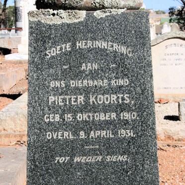 KOORTS Pieter 1910-1931