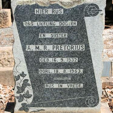 PRETORIUS A.M.R. 1932-1953
