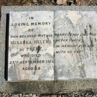 PREEZ Susanna Helena, du -1913