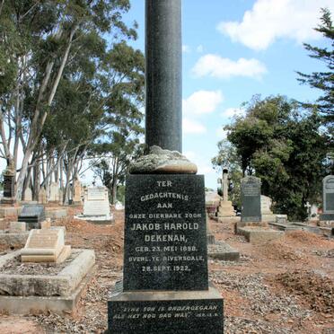 DEKENAH Jakob Harold 1898-1922