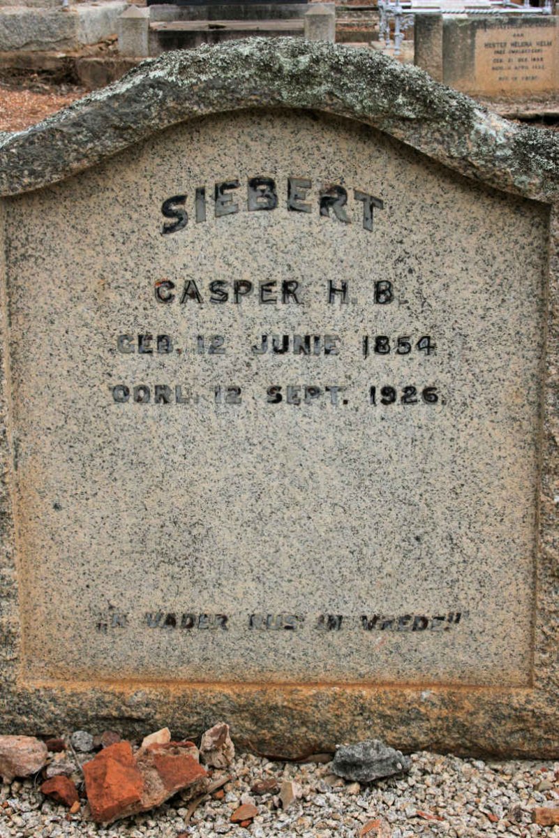 SIEBERT Casper H.B. 1854-1926