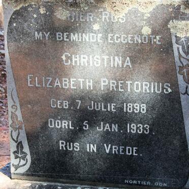 PRETORIUS Christina Elizabeth 1898-1933