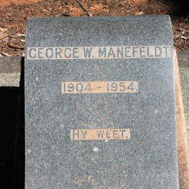 MANEFELDT George W. 1904-1954