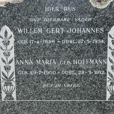 SOUTHEY Willem Gert Johannes 1896-1954 &amp; Anna Maria HOFFMANN 1900-1972