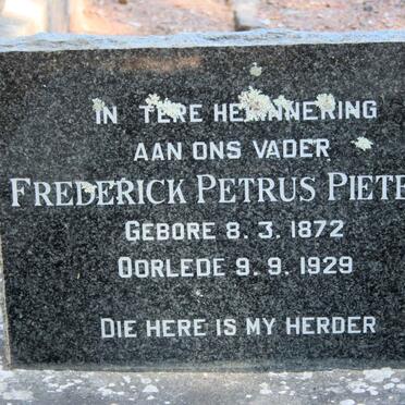 PIETERS Frederick Petrus 1872-1929