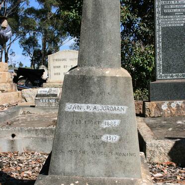 JORDAAN Jan P.A. 1886-1917