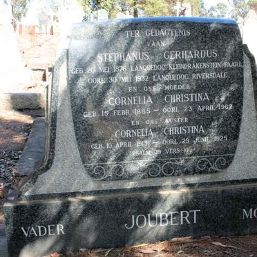JOUBERT Gerhardus Johannes 1876-1932 &amp; Cornelia Christina 1885-1962 :: Cornelia Christina 1913-1925