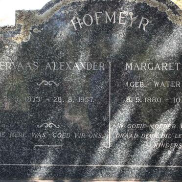 HOFMEYR Servaas Alexander 1873-1957 &amp; Margaret Maria WATERMEYER 1880-1954