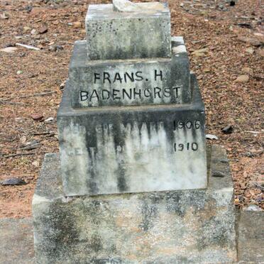 BADENHORST Frans H. 1906-1910