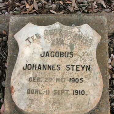 STEYN Jacobus Johannes 1905-1910