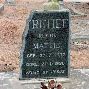 RETIEF Mattie 1937-1938