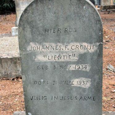 CRONJE Johannes F. 1934-1937