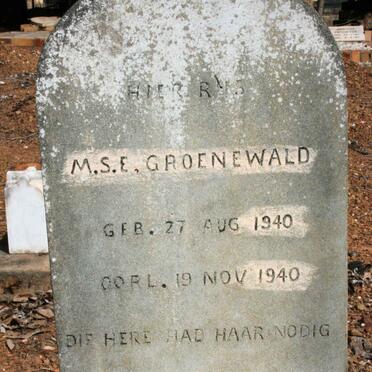 GROENEWALD M.S.E. 1940-1940