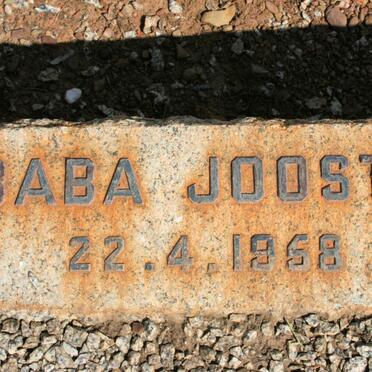 JOOSTE baba -1958