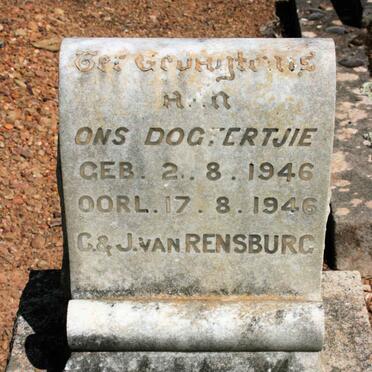 RENSBURG dogtertjie, van 1946-1946