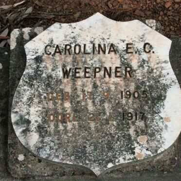 WEEPNER Carolina E.C. 1905-1917