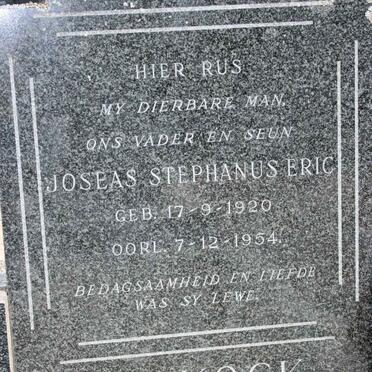 KOCK Joseas Stephanus Eric, de 1920-1954
