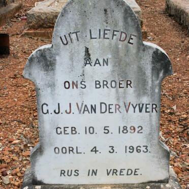 VYVER G.J.J., van der 1892-1963