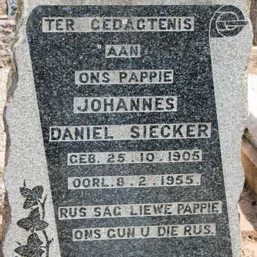 SIECKER Johannes Daniel 1905-1955
