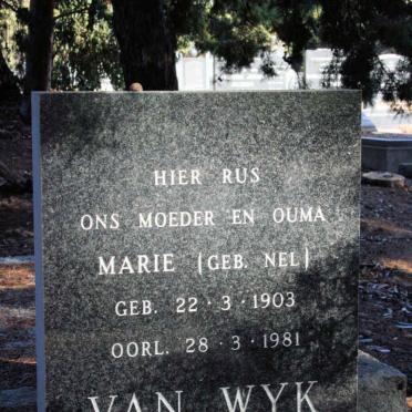 WYK Marie, van neé NEL 1903-1981