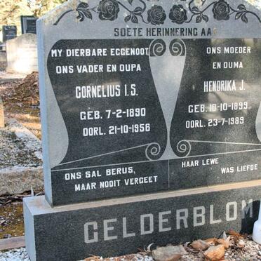 GELDERBLOM Cornelius I. S. 1890-1956 &amp; Hendrika J. 1899-1989