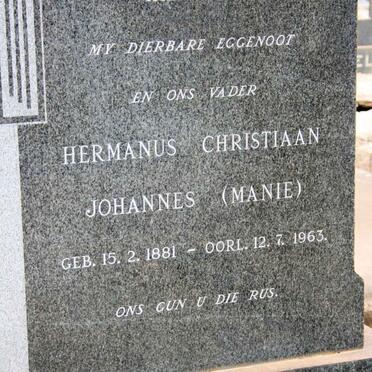 BRAKEL Hermanus Christiaan Johannes, van 1881-1963
